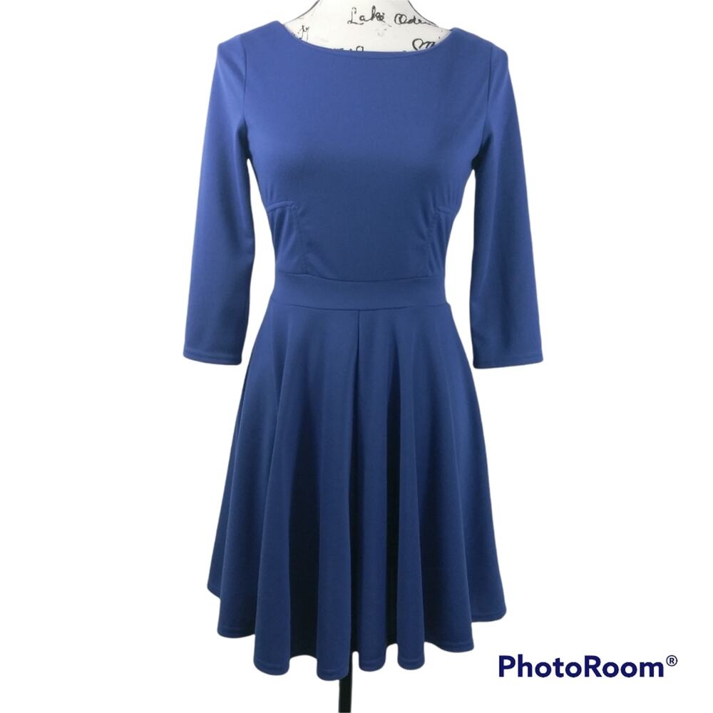 41 Hawthorn Blue A line Pleated Dress S